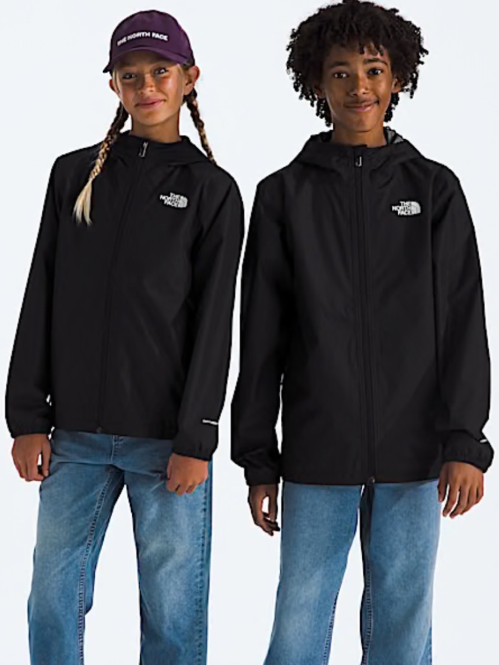 The North Face Black Teen Zipline Rain Jacket (Unisex)